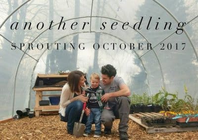 another seedling sprouting Family Picture in Greenhouse